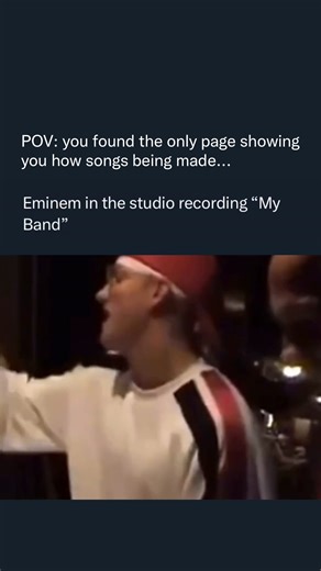 how songs being made on Instagram: "“My Band” by Eminem and D12, released in 2004 on D12 World, was produced by Eminem and became one of the group’s biggest commercial hits. The song’s humor, storytelling, and strong radio play helped extend D12’s mainstream success while showcasing Eminem’s creative direction and production skill during his peak era. The studio recording captured Eminem leading the session, shaping vocal energy, stacking comedic ad-libs, and refining delivery timing. Each D12 m