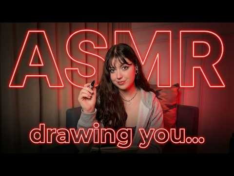 ASMR with Iva Berg | Girl Next Door Draws Your Portrait Up Close with Whispered Triggers ✨