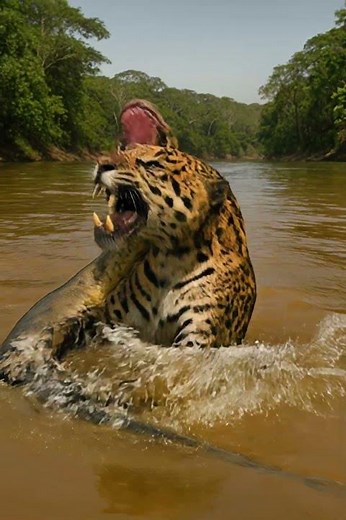 Tiger vs Anaconda: Epic Jungle Battle #wildlife #anaconda #snake #tiger