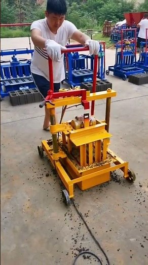 small manual movable cement blocks making machine with price, egg laying brick maker #hollowblocks