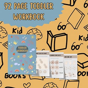 Toddler Learning Workbook Printable | Educational Activities for Kids | Alphabet, Numbers, Shapes & Colours | Early Learning - Etsy