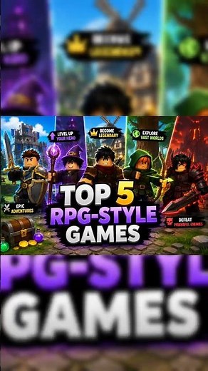 TOP 5 BEST Rpg -Style games of Roblox #gaming #roblox #shortvideo #roblox