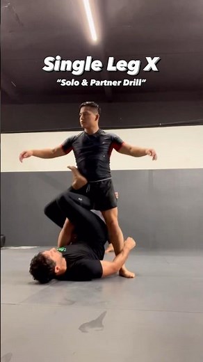 Single Leg X: Solo & Partner Drill. #jiujitsu #bjj #brazilianjiujitsu #jiujitsuflo
