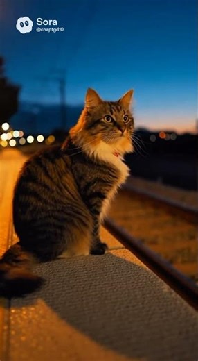 Le chat qui attend à la gare! The Cat Who Waits at the Train Station