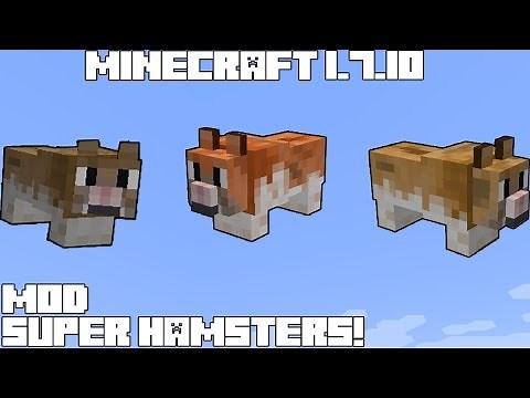 Minecraft 1.7.10 MOD SUPER HAMSTERS! Invincible Hamster Mod Review Español!