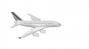 Airplane on White background With Alpha