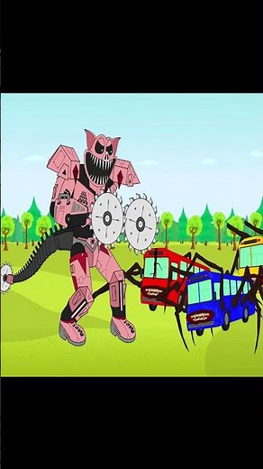 CYBORG PICKY PIGGY VS BUS EATERS! Poppy Playtime Chapter 3 Cartoon Animation #shorts