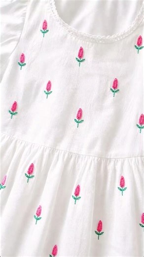 Beautiful flower embroidery #fashion #clothing #shorts #ytshorts