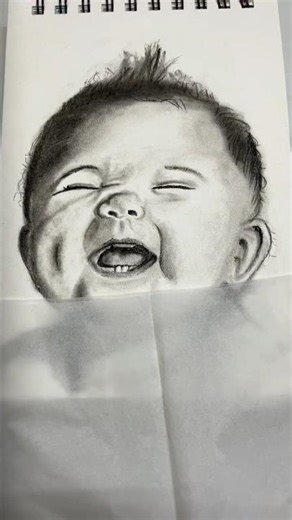 Realistic Baby sketch #baby #sketch #realistic #prettylittlebaby #sketching #cute #drawing #shorts