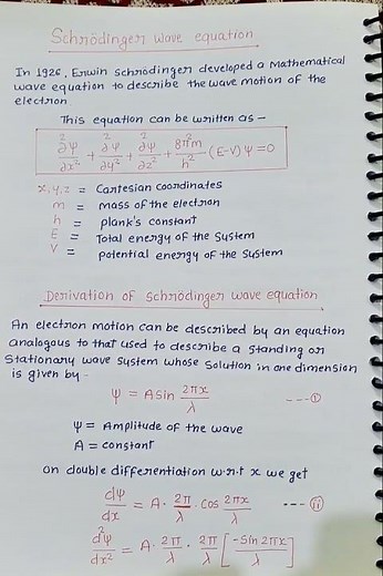 Schrodinger wave equation