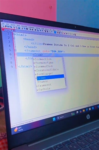 HTML Frameset Trick 🔥 | Easy Method for Students #shorts #shortsfeed #coding #windows