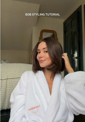 my fav & easy way to style the bob #bobhair #bobhaircut #bobhairstyle #hairtutorial #hairtok