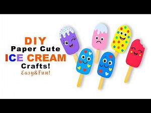 How To Make Easy Paper ICE CREAM | DIY Paper Craft | Origami Ice Cream Cone Tutorial