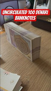 Uncirculated 100 Denari Stack 💰 | How Many Notes Are There?