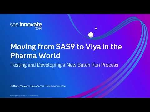 Moving from SAS9 to Viya in the Pharma World: Testing and Developing a New Batch Run Process