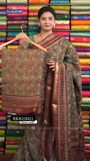 Mangalagiri Silk Printed Sarees I Wholesale Shop I‪@rkcollectionssarees-x7s‬