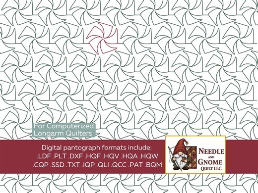 Woven Pinwheel - Digital Longarm Quilting Design for Edge to Edge Pantograph - Etsy