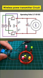 Wireless power transmitter circuit | wireless charger | wireless leds