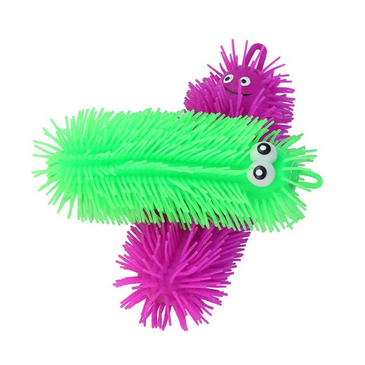 XTQ Toy Puffer Worm Flash Ball Toy Squishy Stress Balls Squeeze for Kids Toy