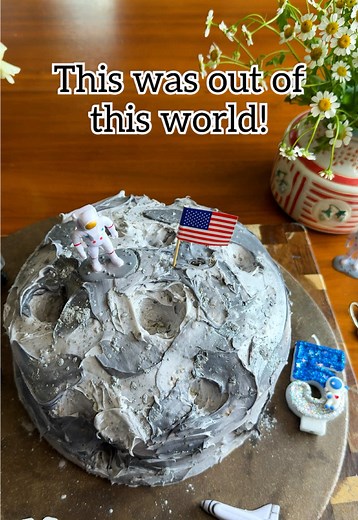 DIY Moon Landing Birthday Cake Tutorial
