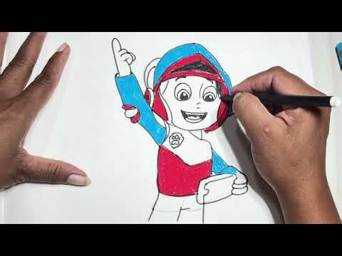 How to draw Ryder - Paw Patrol || Easy drawing for kids