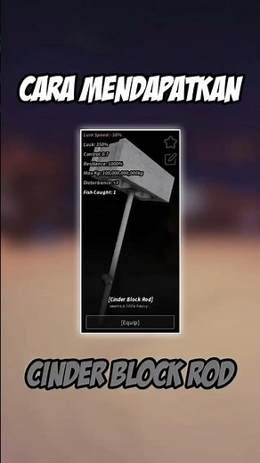 HOW TO GET CINDER BLOCK ROD 🔨 #roblox #fisch #robloxshorts