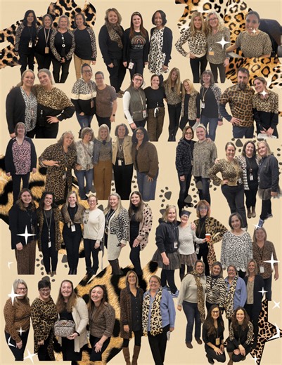 It all started when Mr. G began spotting (literally!) faculty and staff rocking cheetah print and giving them a shout-out. For two weeks, cheetah was the hottest trend in the building. Then Mr. G declared the recognition complete. Challenge accepted. When your leader brings the fun, you bring it back even bigger. So we surprised Mr. G with a building-wide Cheetah Day because great leadership deserves great staff spirit! | Newfane Elementary School