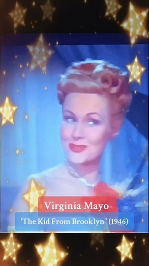 Virginia Mayo in the 1946 film "The Kid From Brooklyn" with Danny Kaye and Eve Arden.