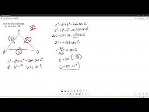 Law of Cosine - Solving SSS