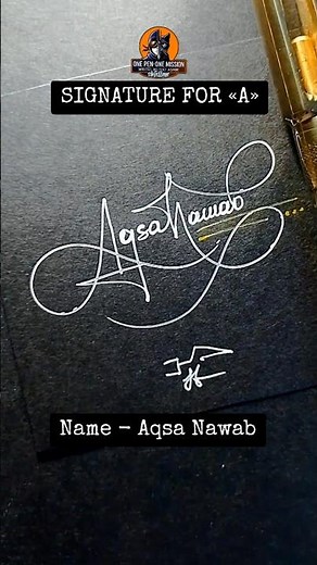 [Letter A Signature] How to Write a SIMPLE Name Signature for Aqsa Nawab
