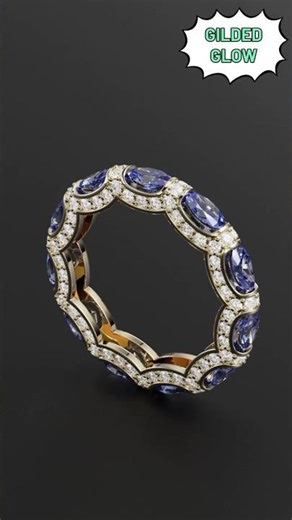 "Sapphire Band Ring CAD Modeling | RhinoArtisan Design Process | Jewellery CAD Rendering" #jewellery