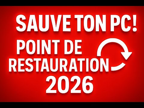 La méthode officielle pour sauver votre PC : point de restauration Windows 10/11 (2026)
