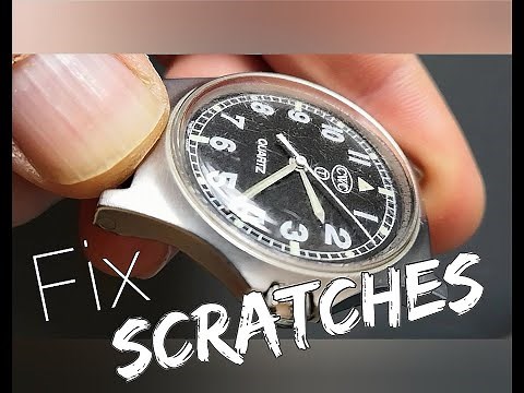 How to remove scratches from an acrylic watch crystal face using toothpaste. CWC G10