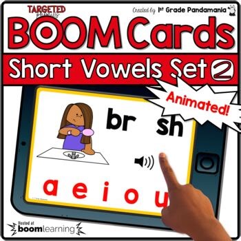 Phonics Short Vowels Set 2 Digital w/ BOOM CARDS™