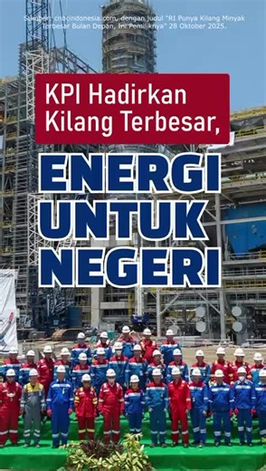 360 ribu barel per hari, bayangin segede apa itu?! 😳 Itu kapasitas baru Kilang Balikpapan yang kini jadi kilang terbesar di Indonesia! Semua berkat proyek Refinery Development Master Plan Balikpapan dari Kilang Pertamina Internasional (KPI). Energi bangsa makin kuat, makin mandiri 💪🇮🇩 #pertamina #fyi #fyp #goodnewsfromindonesia #pertamina
