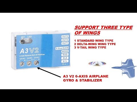 How to set WING TYPE in A3 V2 6-AXIS GYRO & STABILIZER | DELTA-WING | V-TAIL | STANDARD WING.