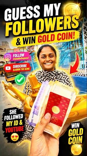She Guessed My Followers & Won a Gold Coin! 🪙 #shorts