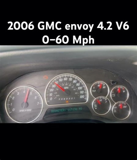 2006 GMC envoy 4.2 V6 0–60 Mph with a exhaust leak ￼