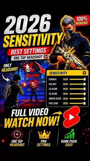 2026 SENSITIVITY BEST SETTINGS ONE TAP HEADSHOT MOMENTS