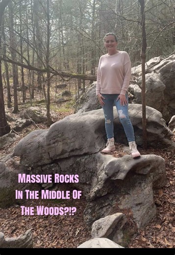 Ok, these were in the middle of the woods randomly…very interesting… #rocks #foryou #explore #alabama #hikingadventures @taylorgilmore320