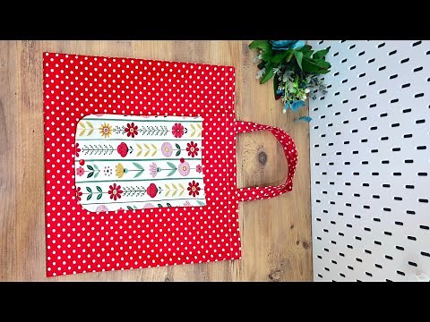 Foldable & Reusable Shopping Bag That Turns Into a Wallet – Video Tutorial