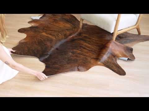 Brindle Cowhide Rug | Real Brazilian Cowhide for Living Room & Western Decor