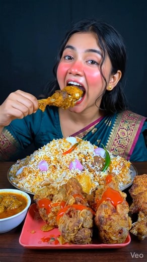 ASMR Mukbang Chicken Biryani Eating Challenge 🍗🍚🔥 | Viral Eating Challenge| Satisfying ASMR #mukbang