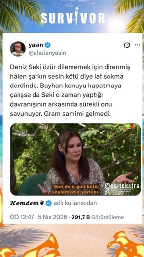 SURVİVOR 2026 KÖTÜ SÖYLEMİŞTİN DİYOR BİDE YA! #survivor