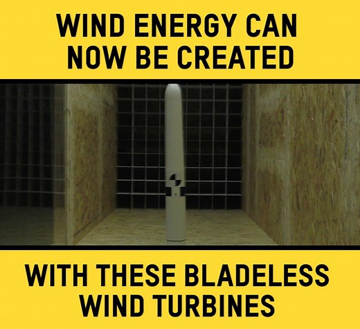 Green energy can now also be created by BLADELESS wind turbines Vortex Bladeless Wind Energy | BrightVibes