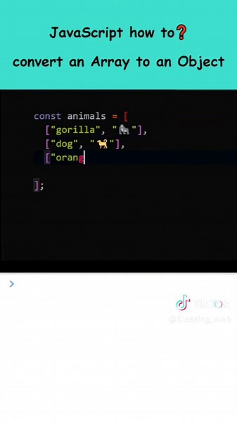 JavaScript Array to object #javascript #array #array#object #dev #programming
