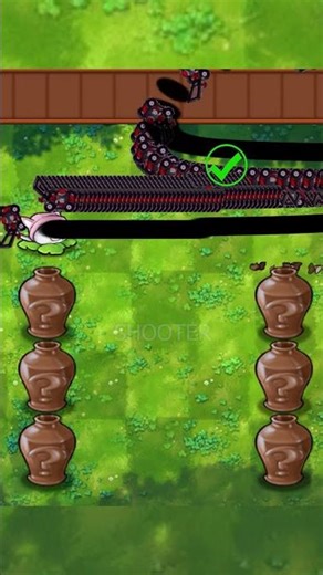 PvZ 1 Fusion 3.1 - 5 Cattail Plants Team With Rapid Fire Vs 5 Zombie Vases - P11 #shorts #pvz