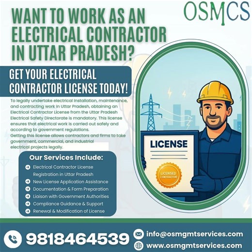 Want to Work as an Electrical Contractor in Uttar Pradesh?