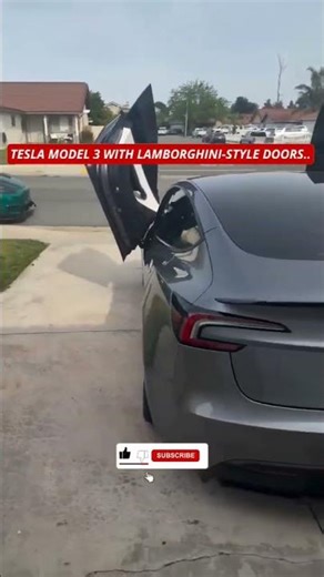 Tesla Model 3 With Lambo Doors