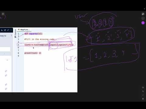 Practice Question: Understand map with split function and use of map function
